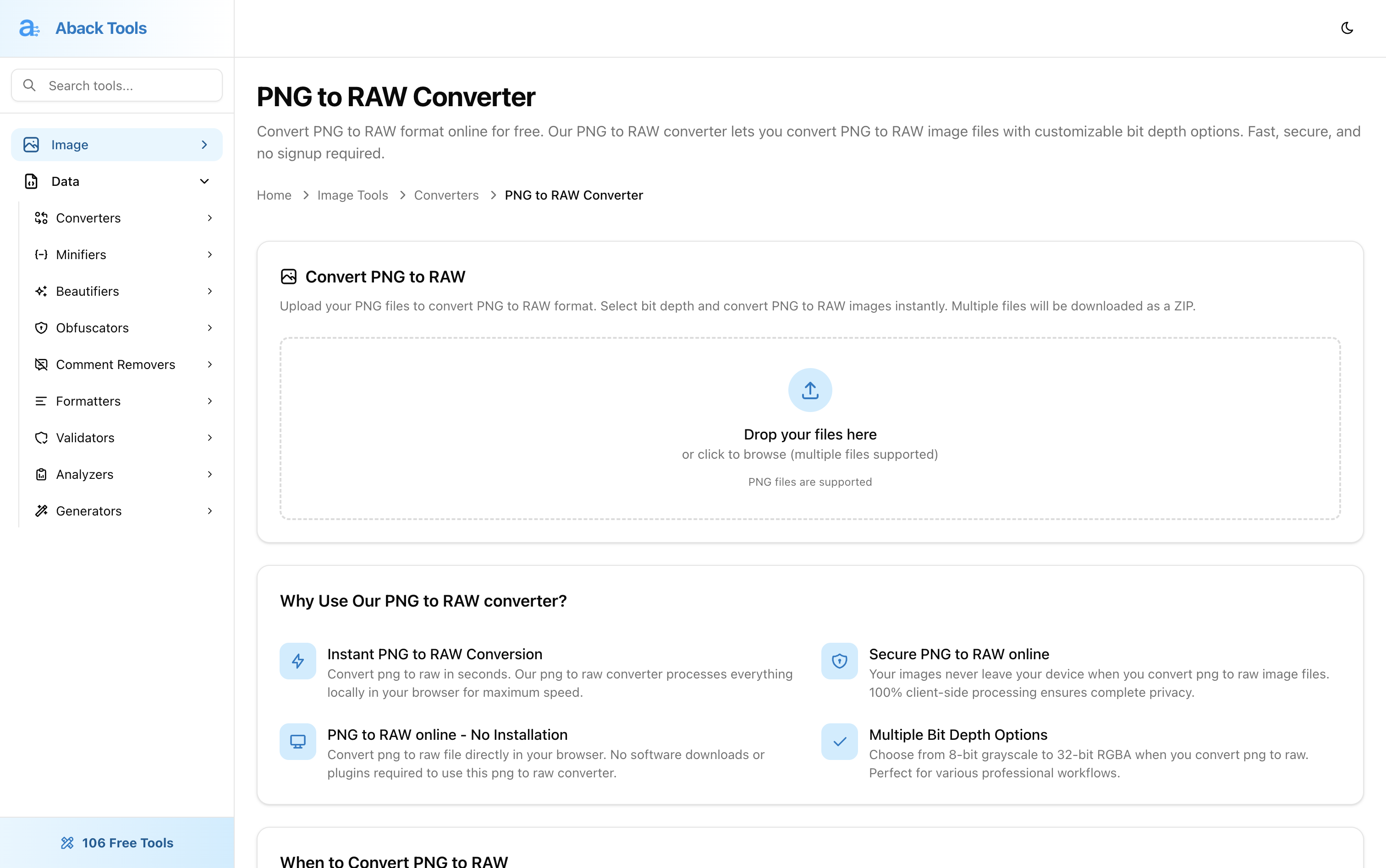 Aback Tools - Free Online Tools & Utilities screenshot 3