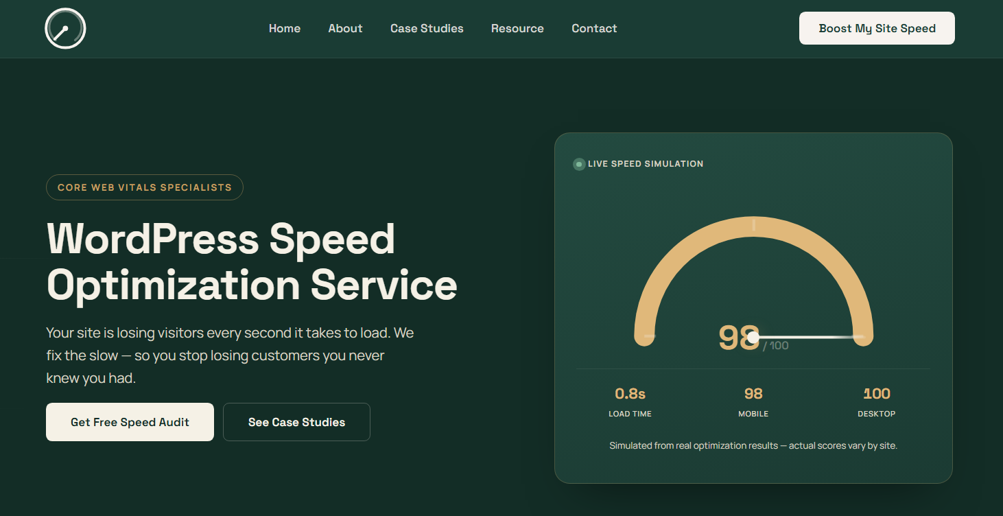 WordPress Speed Optimization Service screenshot 1