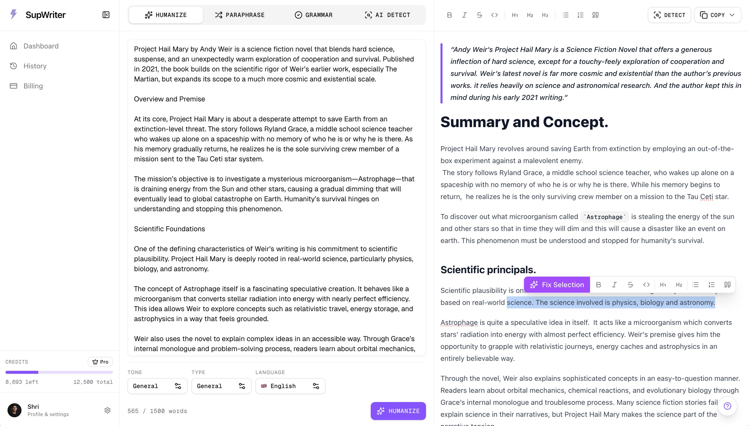 SupWriter screenshot 2